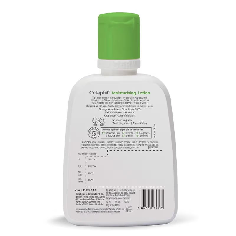 Cetaphil Moisturising Lotion For Dry To Normal Sensitive Skin - Dermatologist Recommended