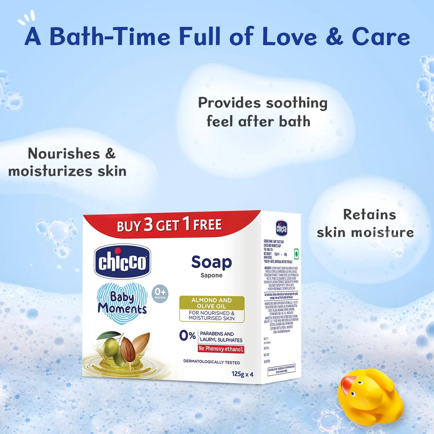 Chicco Baby Moments Soap 125g Buy 3 Get 1 Free