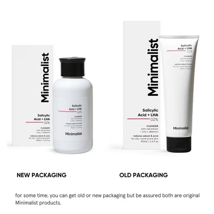 Minimalist 2% Salicylic Acid + LHA Face Cleanser With Zinc For Reducing Sebum & Acne (100 ml)