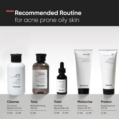 Minimalist 2% Salicylic Acid + LHA Face Cleanser With Zinc For Reducing Sebum & Acne (100 ml)