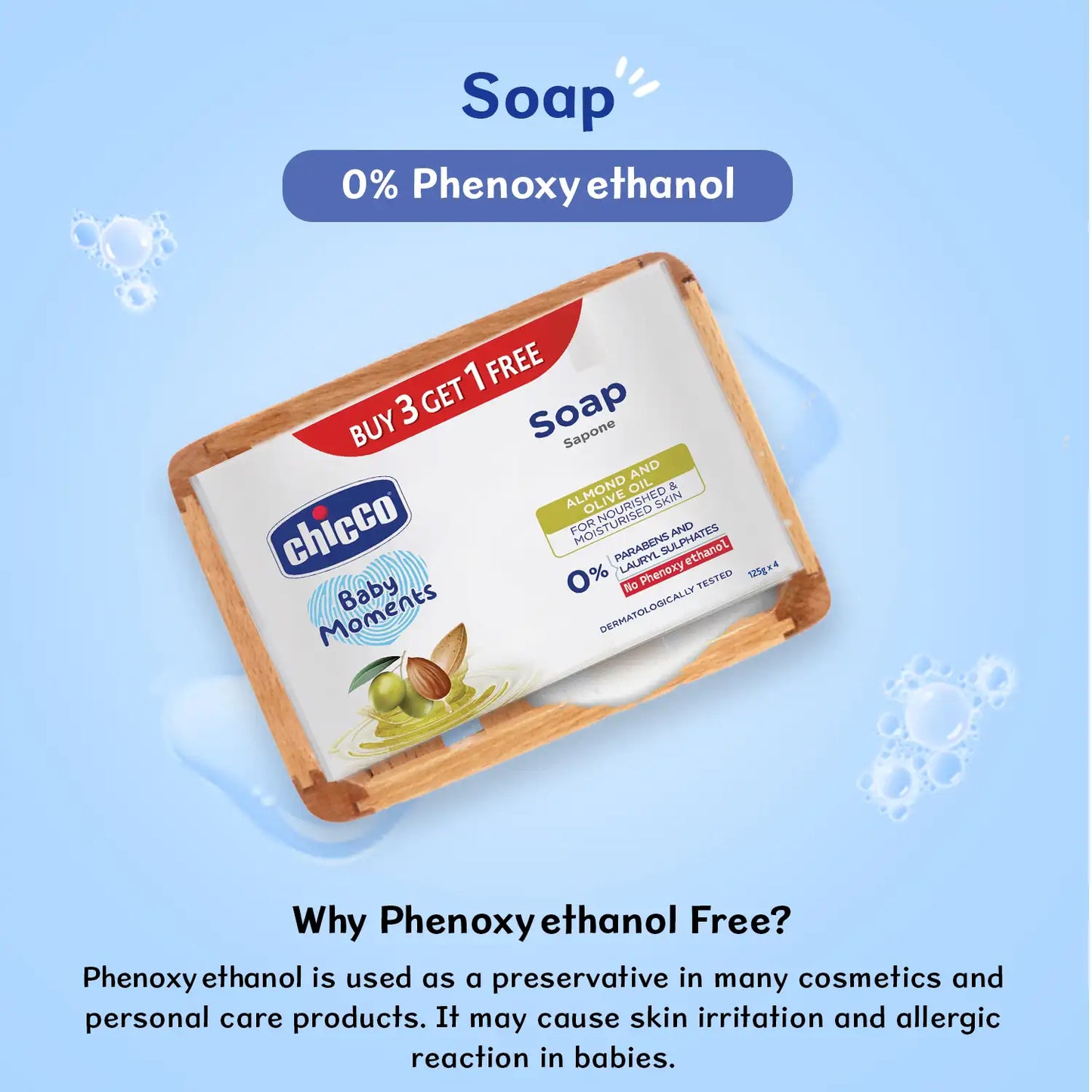 Chicco Baby Moments Soap 125g Buy 3 Get 1 Free