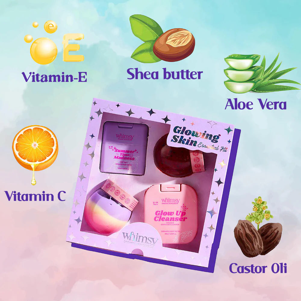 Whimsy Glowing Skin Essential Kit - Pack of 4