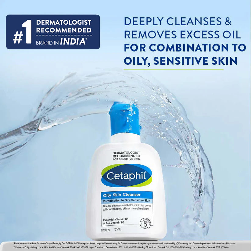Cetaphil Oily Skin Cleanser for Combination To Oily, Sensitive Skin Dermatologist Recommended