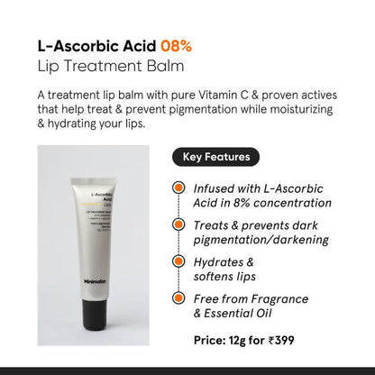 Minimalist 8% L-Ascorbic Acid Lip Treatment Balm (14g)