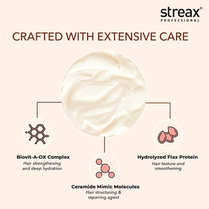 Streax Professional Vitariche Care Repair Max Hair Masque Biovit-A-OX For Healthy Hair (200g)