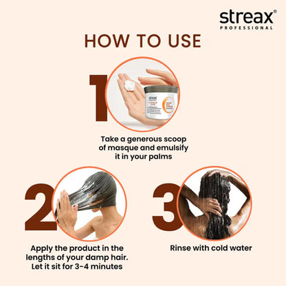 Streax Professional Vitariche Care Repair Max Hair Masque Biovit-A-OX For Healthy Hair (200g)