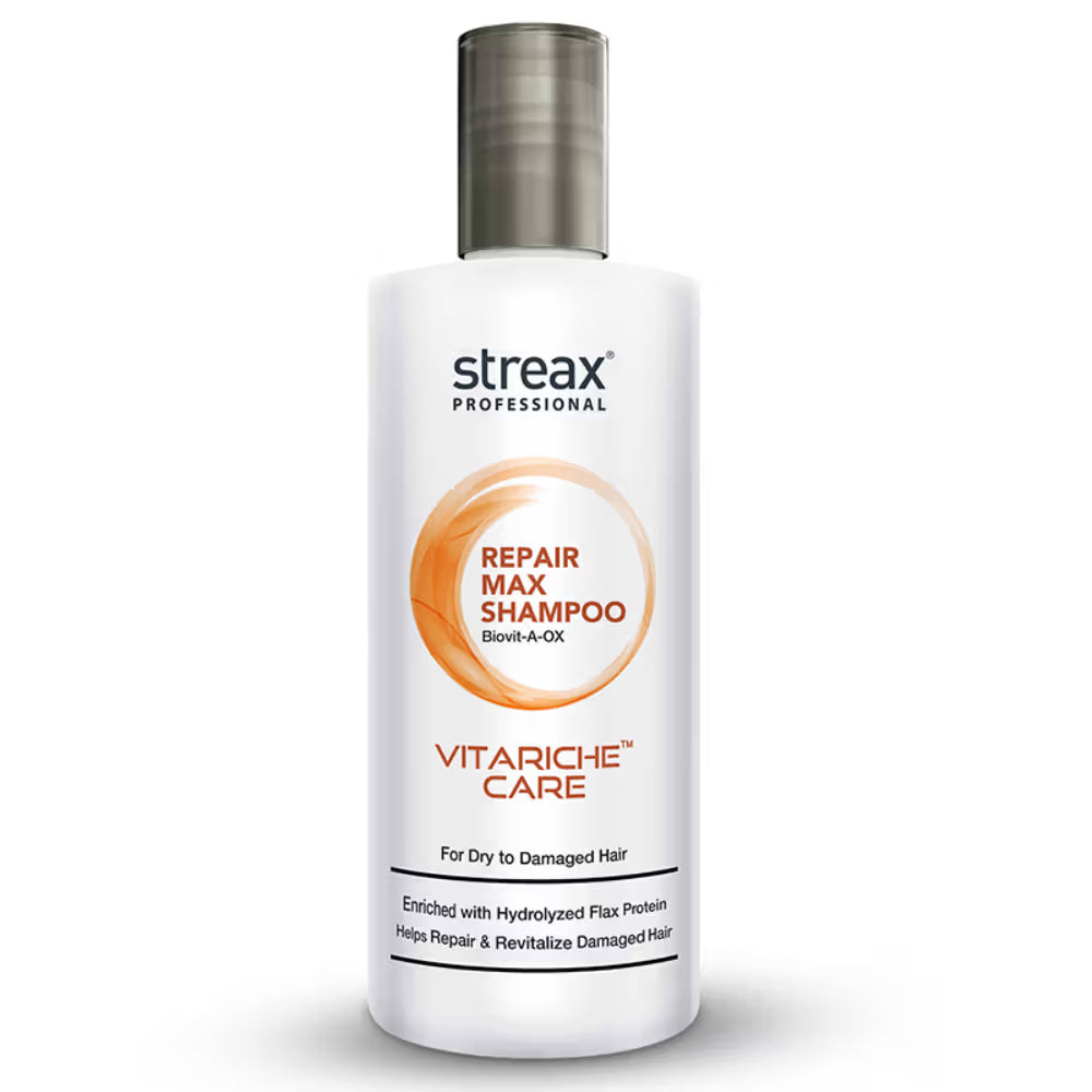 Streax Professional Vitariche Care Repair Max Shampoo For Dry, Damaged Hair (300ml)