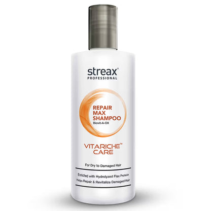 Streax Professional Vitariche Care Repair Max Shampoo For Dry, Damaged Hair (300ml)