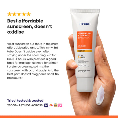 Re'equil Oxybenzone And Omc Free Sunscreen SPF 50 PA+++(50g)