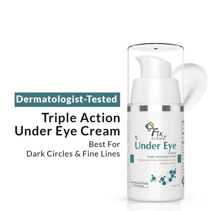 Fix Derma Under Eye Cream | Triple Action Eye Cream for dark circle, puffiness & fine lines(15g)