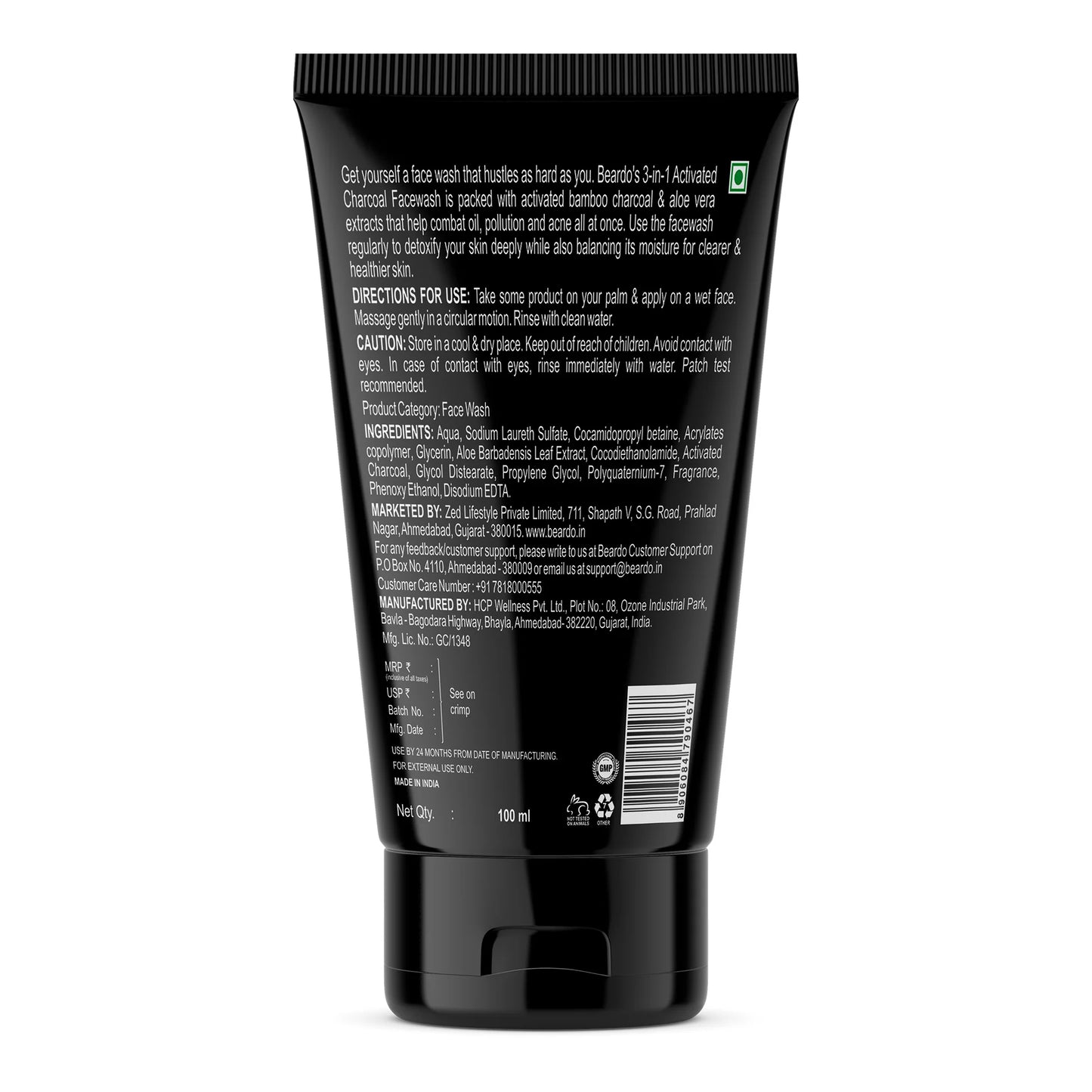 Beardo Activated Charcoal Facewash (100ml)