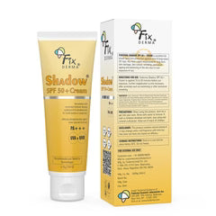 Fix Derma Shadow Sunscreen SPF 50 + Cream | Broad-Spectrum SPF 50+ Protection for Dry Skin (75g).