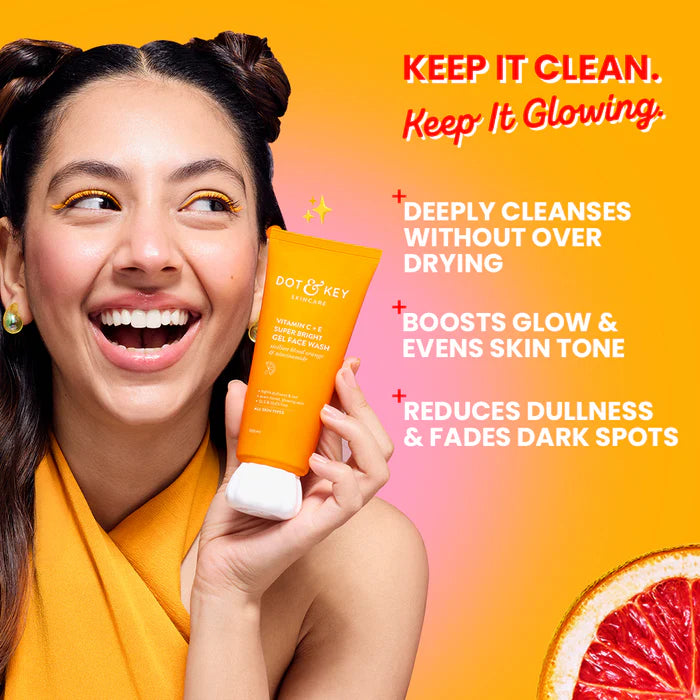 Dot & Key Vitamin C + E Gel Face Wash for Glowing Skin