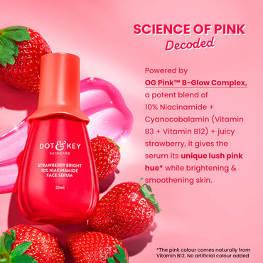 Dot & Key Strawberry Bright 10% Niacinamide Face Serum, Brightens & Smoothes Skin, All Skin Types