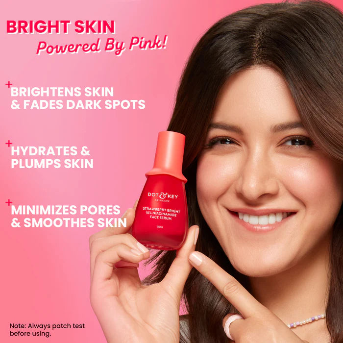 Dot & Key Strawberry Bright 10% Niacinamide Face Serum, Brightens & Smoothes Skin, All Skin Types