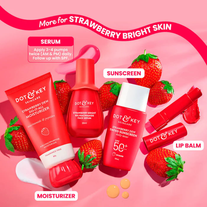 Dot & Key Strawberry Bright 10% Niacinamide Face Serum, Brightens & Smoothes Skin, All Skin Types