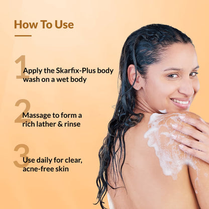 Fixderma Skarfix Plus Brightening Body Wash with 4% Actives with Kojic Acid and Niacinamide (200 ml)