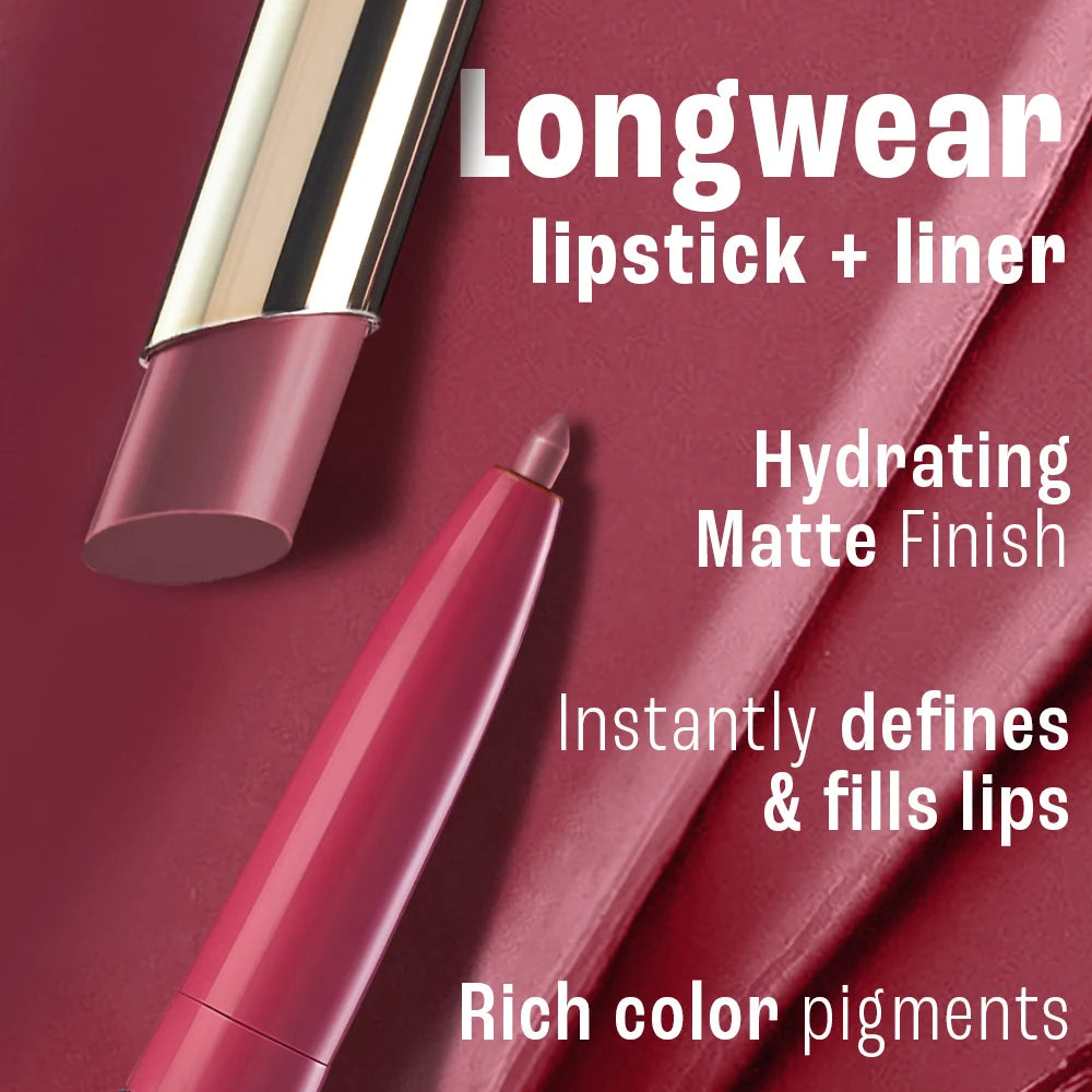 Lakme 9to5 HYA Beach Edit Lipstick + Liner Duo (2.24g)