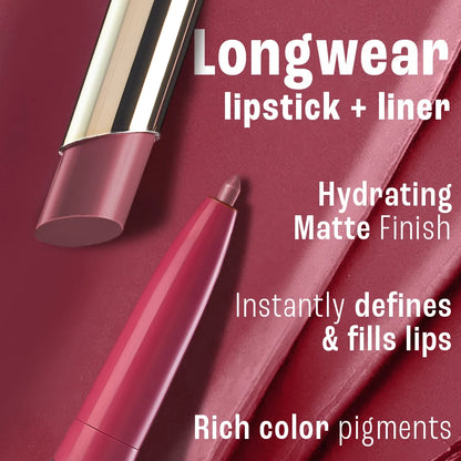 Lakme 9to5 HYA Beach Edit Lipstick + Liner Duo (2.24g)