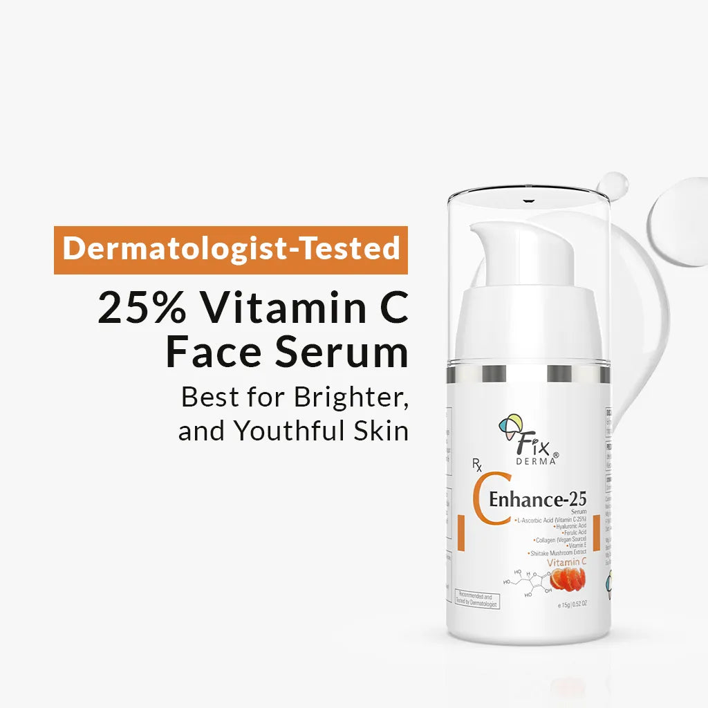 Fix Derma  C Enhance-25 Serum | Purest Form of 25% Vitamin C for A Dewy Glow (15g)