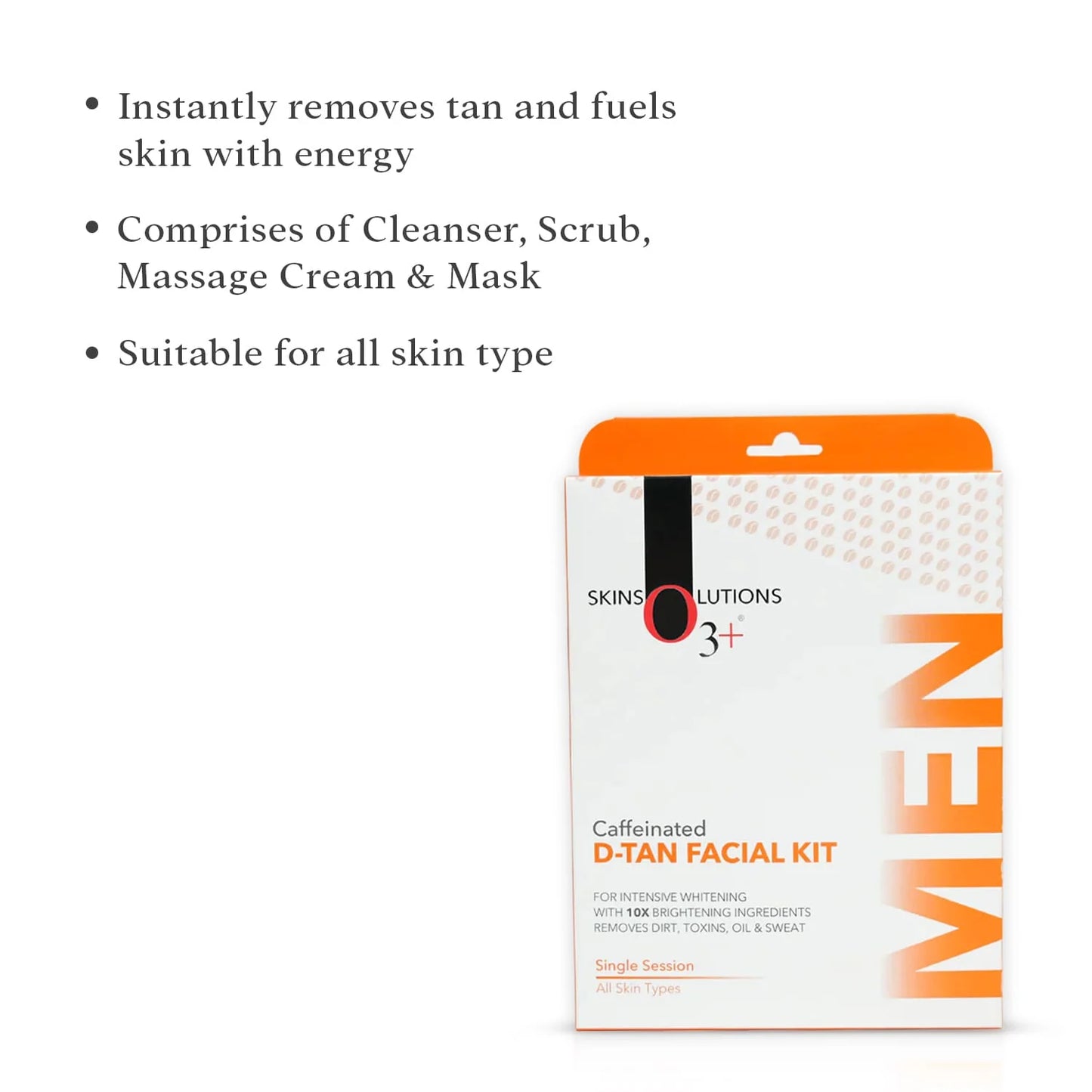 O3+ Caffeinated D Tan Facial Kit for Intensive Whitening (40GM)
