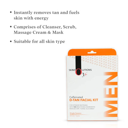 O3+ Caffeinated D Tan Facial Kit for Intensive Whitening (40GM)