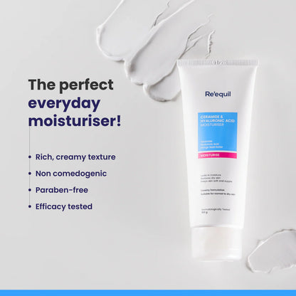 Re'equil Ceramide & Hyaluronic Acid Moisturiser For Normal To Dry Skin (100gm)