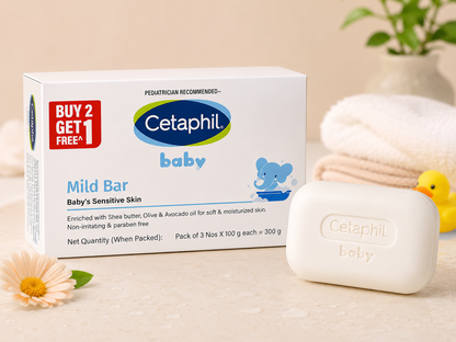 Cetaphil Baby Mild Cleansing Bar for Newborns & Babies (300gm)
