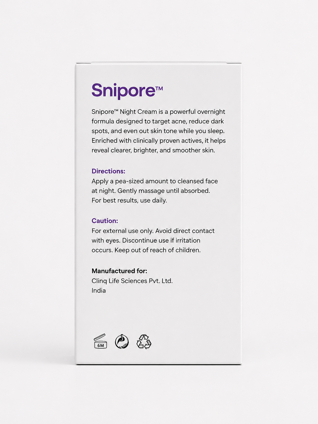 Clinq™ Snipore – Anti Acne & Dark Spot Corrector Night Cream (15g)