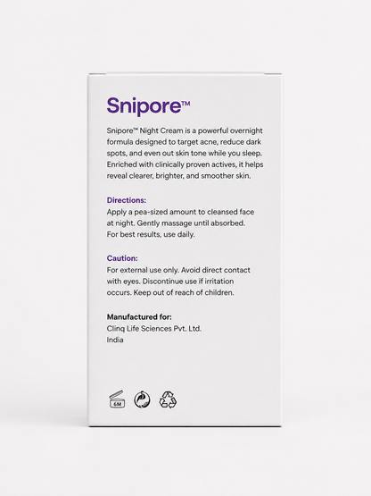 Clinq™ Snipore – Anti Acne & Dark Spot Corrector Night Cream (15g)
