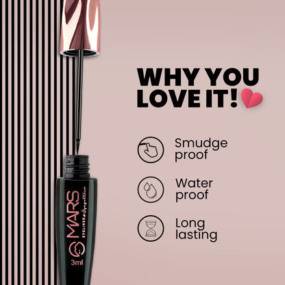MARS Glossy Liquid Eyeliner - Black (7ml)