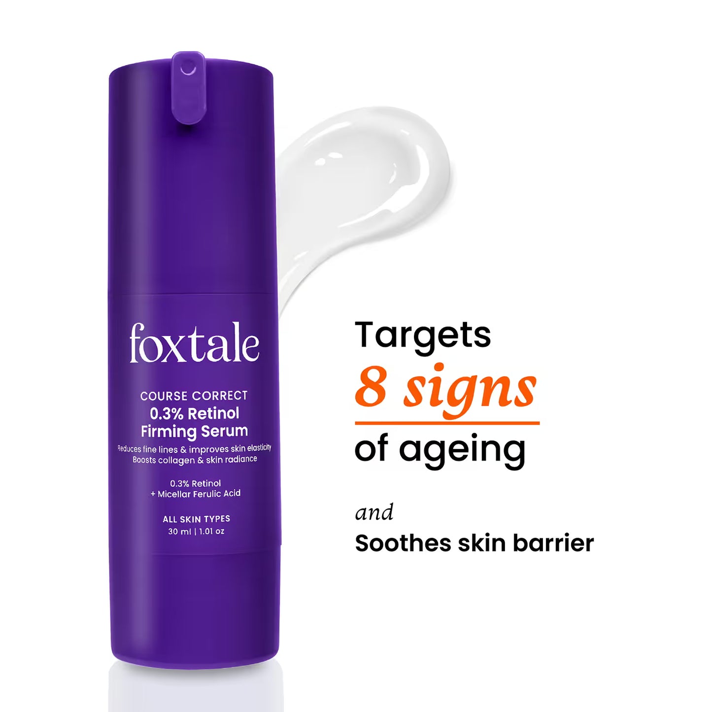 Foxtale Course Correct 0.3% Retinol Firming Serum (30 ml)