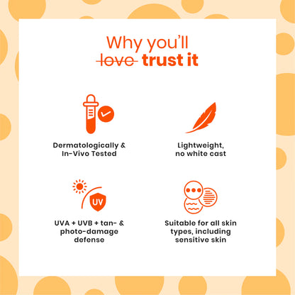 Foxtale Glow Sunscreen SPF 50 PA++++ with Vitamin C & Niacinamide for a Dewy Glow (50ml)