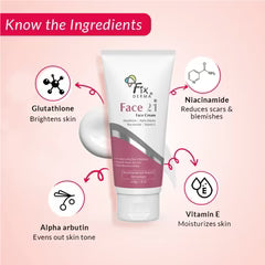 Fix Derma  Face 21 Cream | Skin-Brightening Moisturizer for Dry Skin(50g)