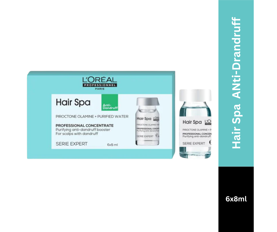 L'Oréal Professionnel Hair Spa Deep Nourishing Creambath (490 g) & Anti- Dandruff Purifying Concentrate 8ML Combo