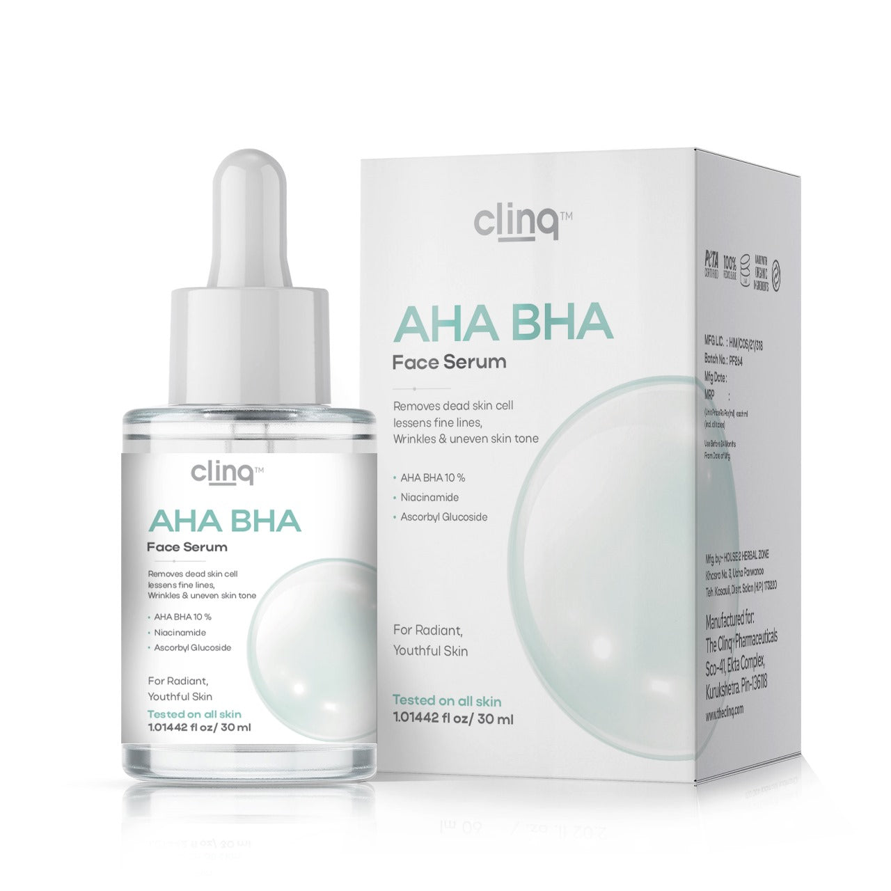 Clinq™ AHA BHA Face Serum – Exfoliating & Brightening Serum (30ml)