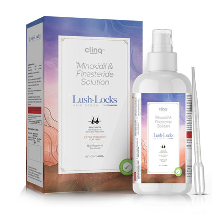 Clinq™ Lush-Locks Hair Serum — Minoxidil & Finasteride Topical Solution (60ml)