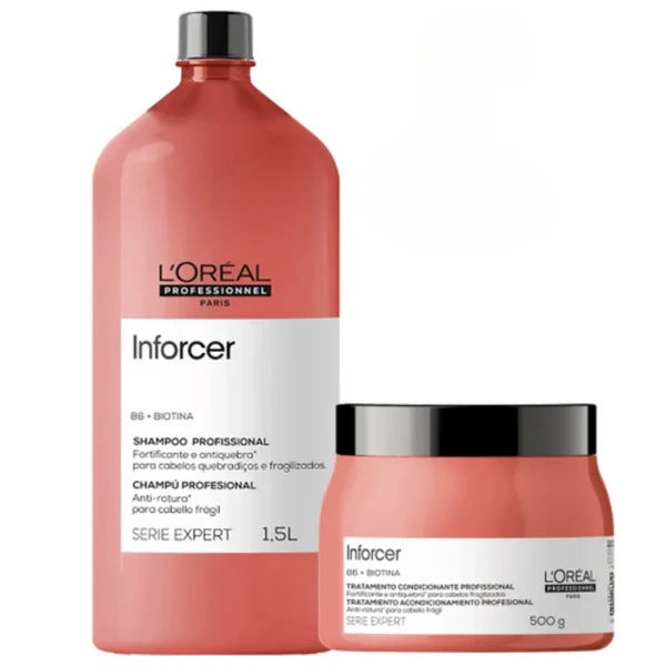L'OREAL PROFESSIONNEL Inforcer Shampoo & Mask for Reduced Hair Breakage With Biotin & Vitamin B6