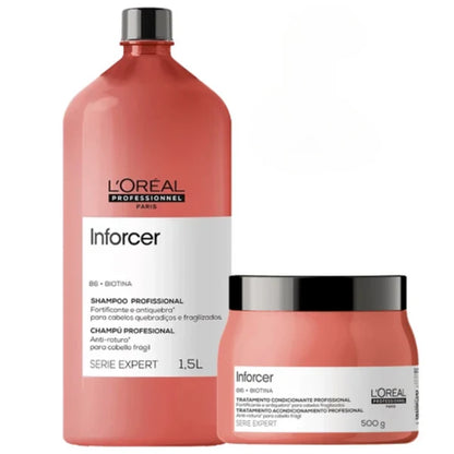L'OREAL PROFESSIONNEL Inforcer Shampoo & Mask for Reduced Hair Breakage With Biotin & Vitamin B6