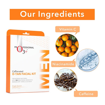 O3+ Caffeinated D Tan Facial Kit for Intensive Whitening (40GM)
