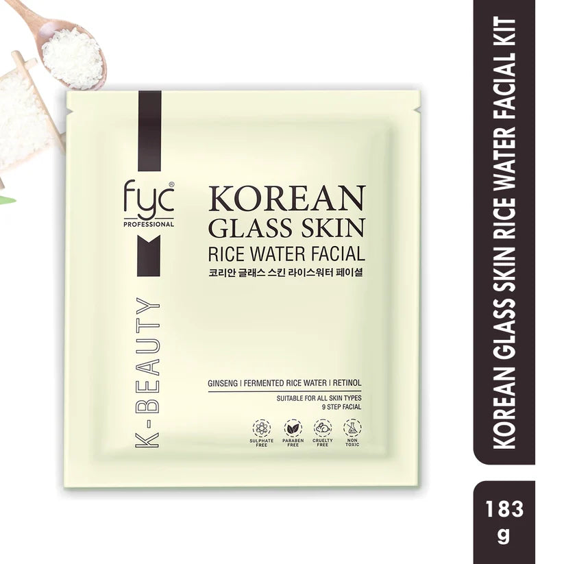 FYC PROFESSIONAL  Korean Glass Skin Rice Water Facial Kit 9 Steps 183g