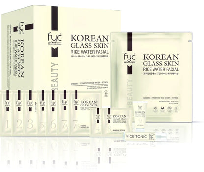 FYC PROFESSIONAL  Korean Glass Skin Rice Water Facial Kit - 5 Pouch