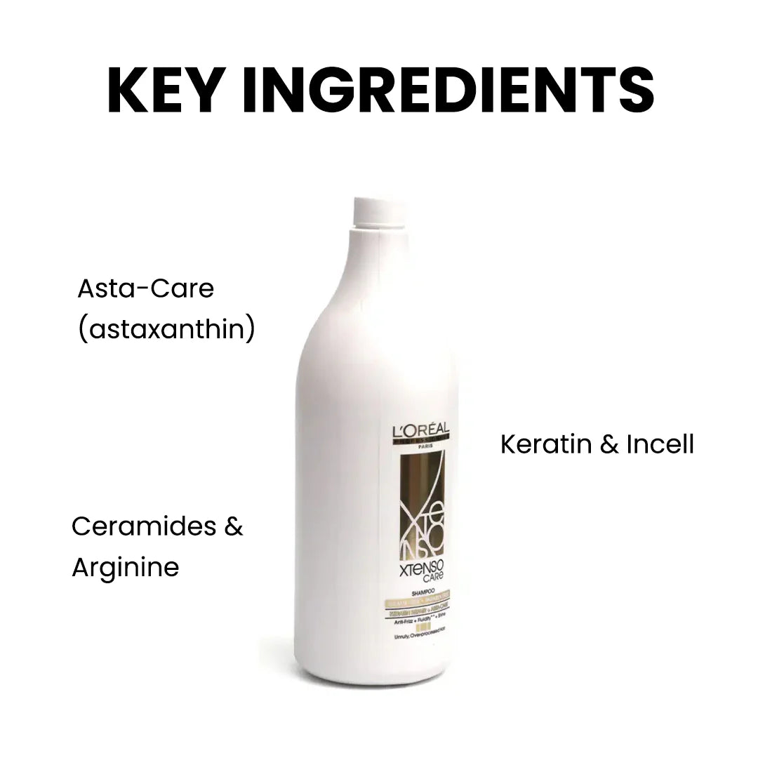 L'Oreal Professionnel Xtenso Care Sulfate-Free Shampoo For Frizz-Free, Shiny & Manageable Hair. (1500ml)