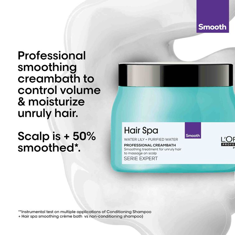 Loreal Professionnel Hair Spa Smooth Creambath (490g) & Anti- Dandruff Purifying Concentrate 8ML Combo