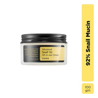 COSRX Advanced Snail Mucin 92 All In One Cream with Hyaluronic Acid (100gm)