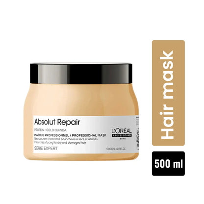 L'Oréal Professionnel Absolut Repair Mask For Dry and Damaged Hair With Protein & Omega-9. (490 G)