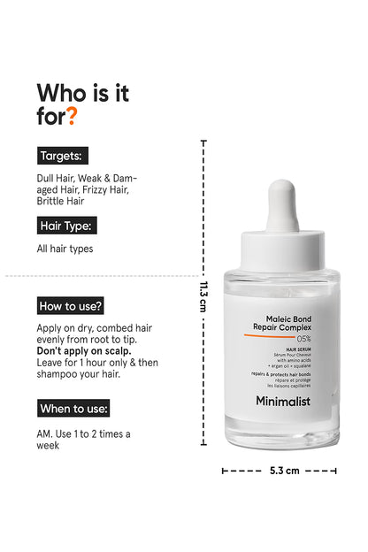 Minimalist Maleic Bond Repair Complex 5% Hair Serum (50ml)