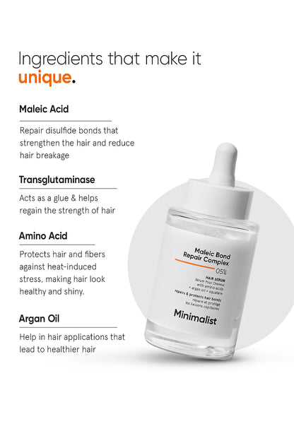 Minimalist Maleic Bond Repair Complex 5% Hair Serum (50ml)