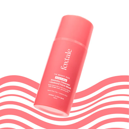 Foxtale Purify & Glow Cleanser + Mask With French Pink Clay & Sodium (100ml)