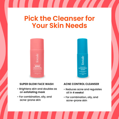Foxtale Purify & Glow Cleanser + Mask With French Pink Clay & Sodium (100ml)